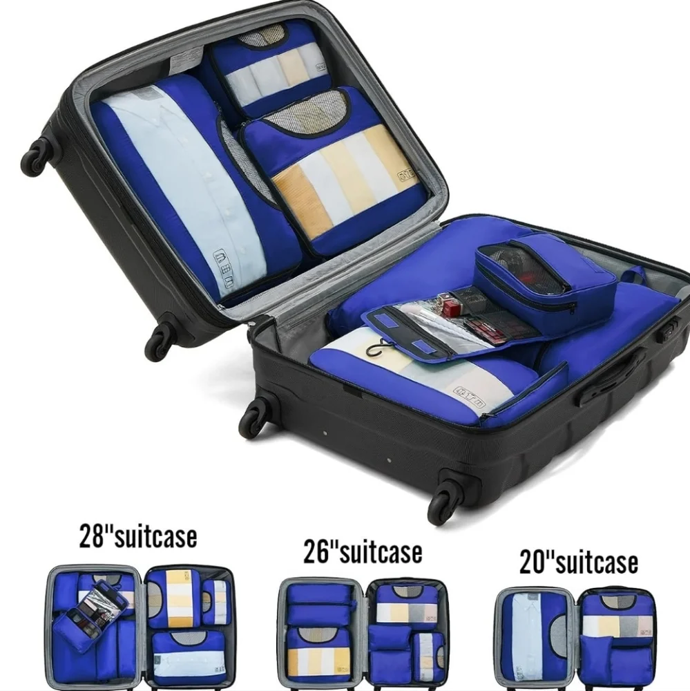 Veken Pink 6-Piece Packing Cubes Set - Extra Large, Large, Medium, Small